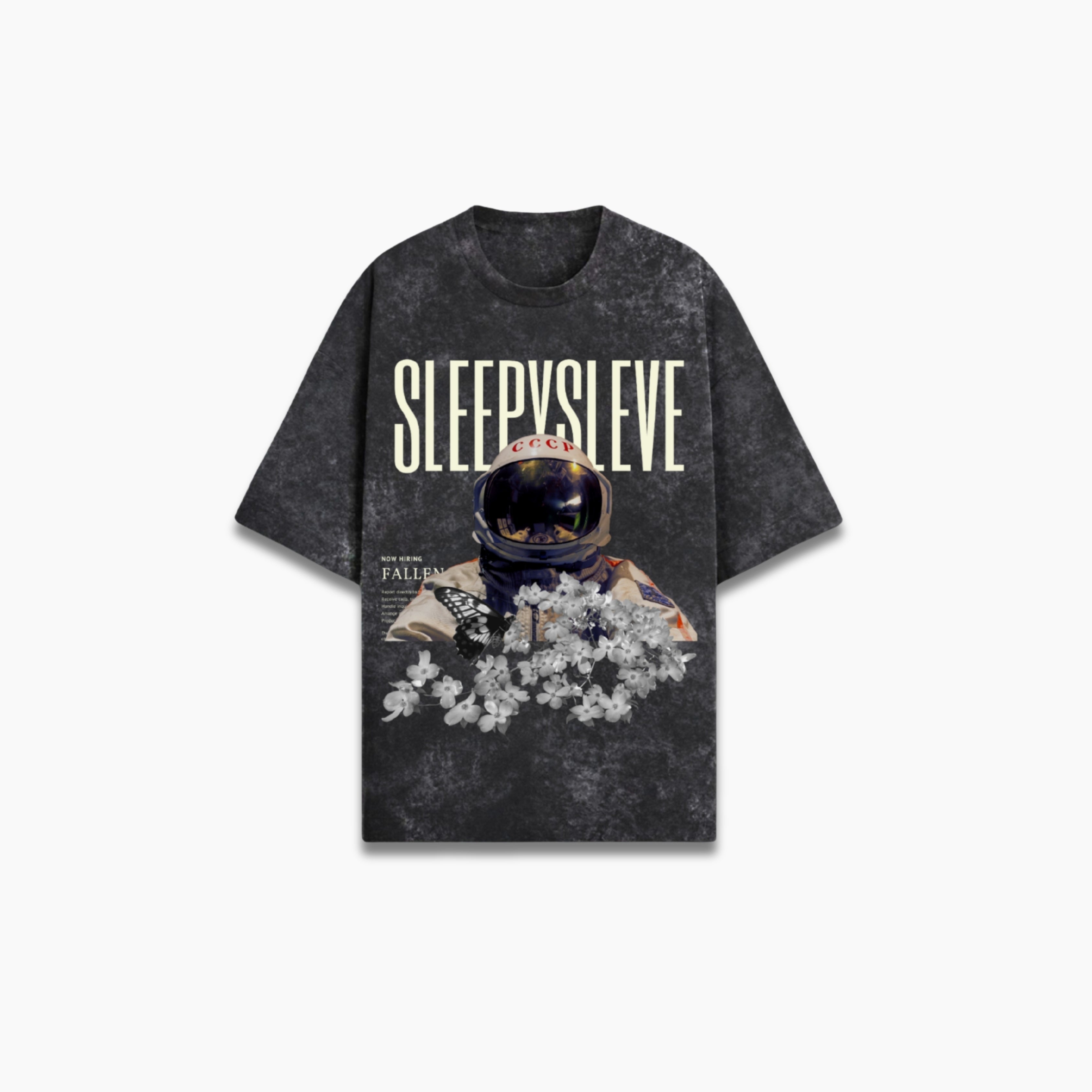 ASTRONAUT ACID WASH T-SHIRT (BLACK)