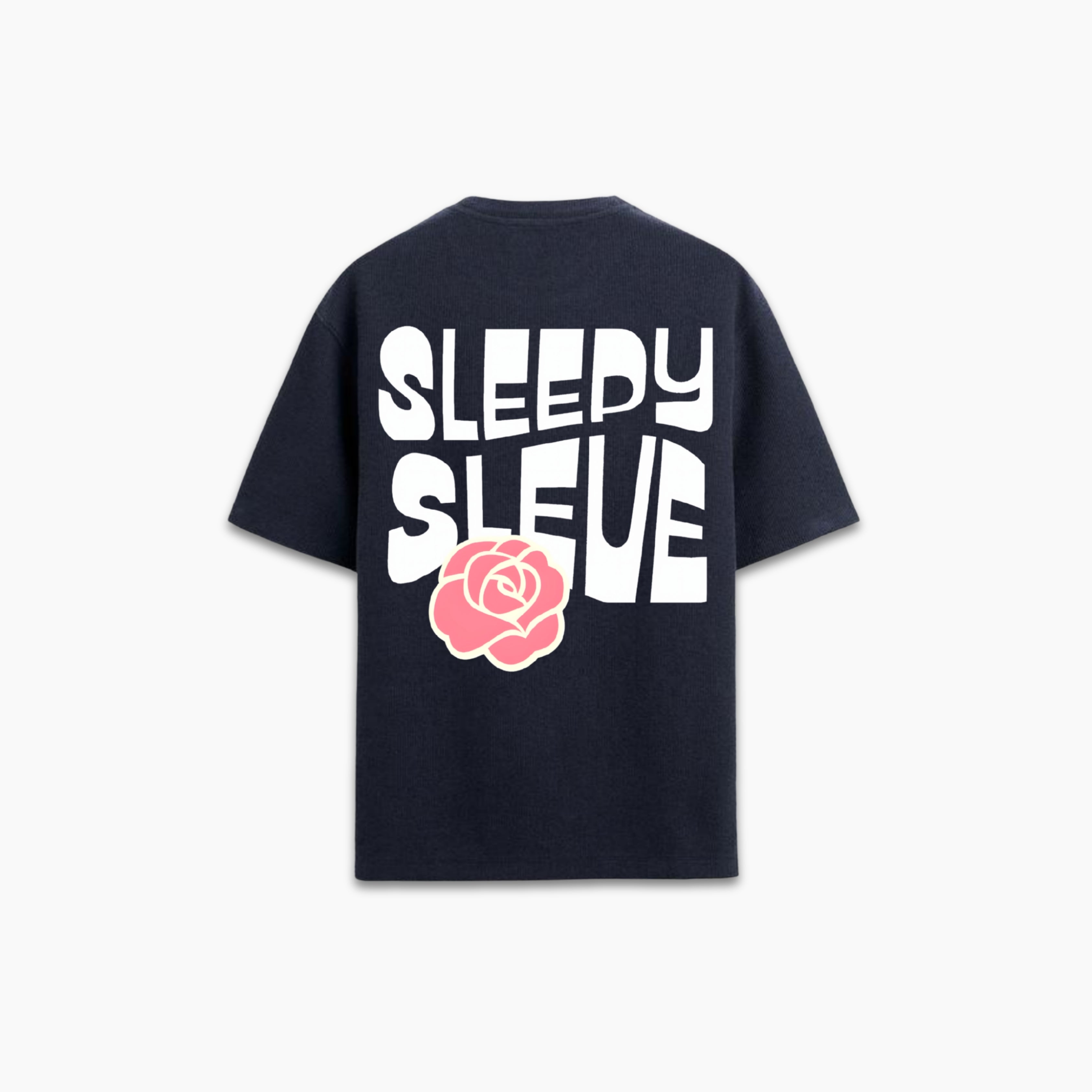 FLOWERY T-SHIRT (NAVY)