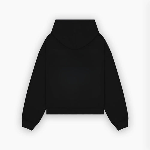 BLACK ZIPPER HOODIE