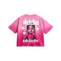 BADDIE PINK OMBRE WASH BOXY FIT T-SHIRT