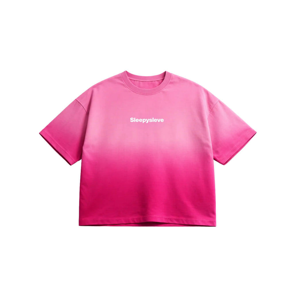 PYAAR PINK OMBRE WASH BOXY FIT T-SHIRT
